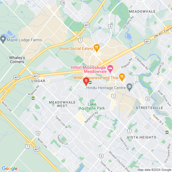 Ontario Conservatory of Music location map: 6905 Millcreek Drive, Mississauga, Ontario
